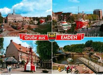 73234123 Emden Ostfriesland Rathaus Hafen Boje Schleuse Emden Ostfriesland