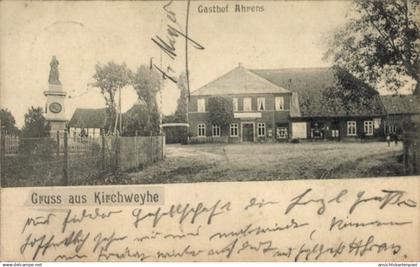 CPA Kirchweyhe Weyhe Niedersachsen, Gasthof Ahrens, Denkmal