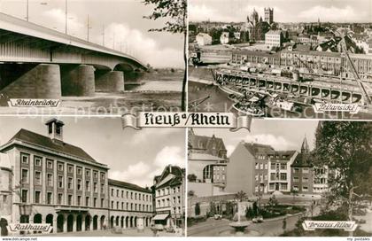 43087952 Neuss Rheinbruecke Teilansicht Rathaus Drusus Allee Neuss