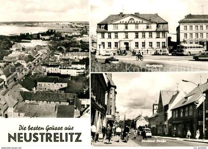 73044128 Neustrelitz Ortsansicht Marktplatz Strelitzer Strasse Neustrelitz