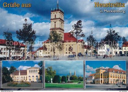 73228485 Neustrelitz Markt Stadtkirche Schlossgarten Rathaus Neustrelitz