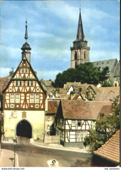 70117092 Oberursel Taunus Oberursel Rathaus Kirche  x 1979