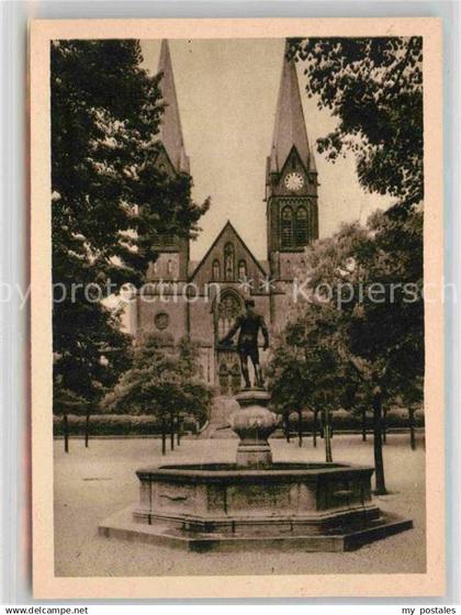 42652495 Pirmasens Kirche mit Schusterbrunnen Pirmasens