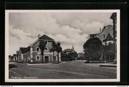 AK Pocking, Strassenpartie mit Hauptplatz