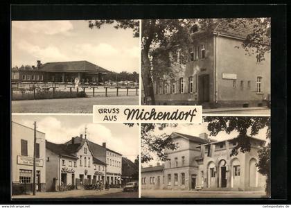 AK Michendorf, Raststätte, Postamt, Potsdamer Strasse, Bahnhof