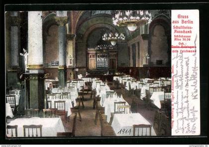 AK Berlin-Prenzlauer Berg, Restaurant Schultheiss-Ausschank, Schönhauser Allee 36 /39