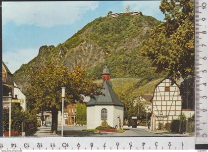 Rhöndorf am Rhein -Alte Kapelle mit Drachenfels - gelaufen 1990  ( AK 4313 )