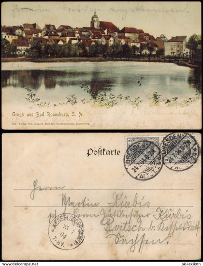 Ansichtskarte Ronneburg (Thüringen) Stadtpartie 1904