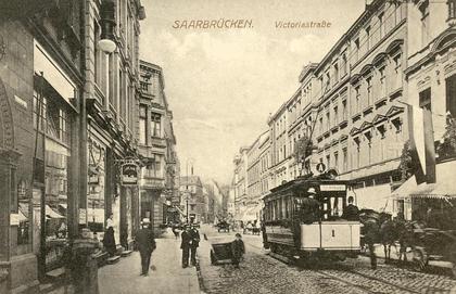 Allemagne - Saarbrücken - Victoriastrasse - Tramway