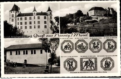 CPA Nennig Perl an der Mosel, Schloss Thorn, Schloss Berg, Jugendherberge