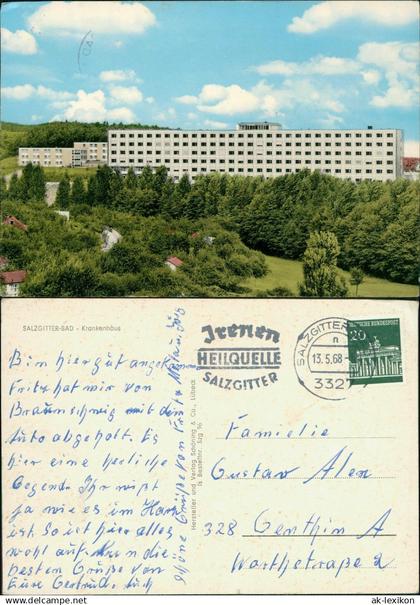 Ansichtskarte Salzgitter SALZGITTER-BAD Krankenhaus (Hospital) 1968