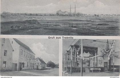 AK Trebnitz Gasthof Tagebau Bergbau Trzebnica Trebenice ? a Könnern Gera Müncheberg Teuchern Strehla Merseburg Halle ?