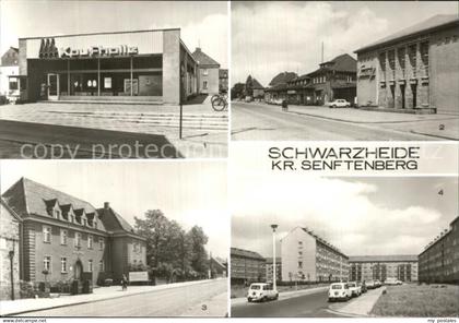 Schwarzheide Kaufhalle Kulturhaus Wandelhof Rathaus Strasse des 20. Jahrestag