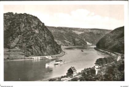 70110764 St Goar St Goar Loreley Dampfer ungelaufen ca. 1955