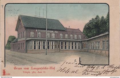 AK Hamburg Langenfelde Gasthof Restaurant Langenfelder Hof a Stellingen Eimsbüttel Bahrenfeld Lokstedt Hoheluft Altona