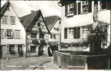 70085127 Marbach Marbach Schillers Geburtshaus Brunnen