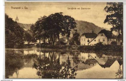 70060470 Tharandt Schlossteich mit Stadtkirche Tharandt