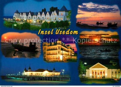 73201554 Insel Usedom Konzerthaus Boote Nachtaufnahmen Insel Usedom