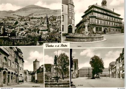 73962326 Vacha Ulsterbergblick Rathaus Storchenturm Marktbrunnen Markt