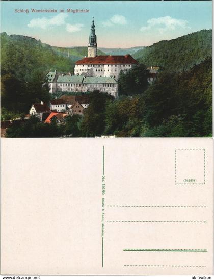 Ansichtskarte Weesenstein (Müglitz) Schloss Weesenstein 1913