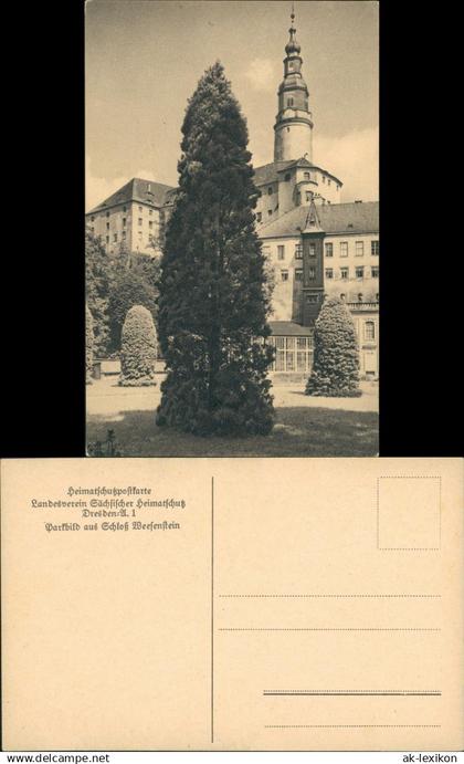 Ansichtskarte Weesenstein (Müglitz) Schloss Weesenstein 1928