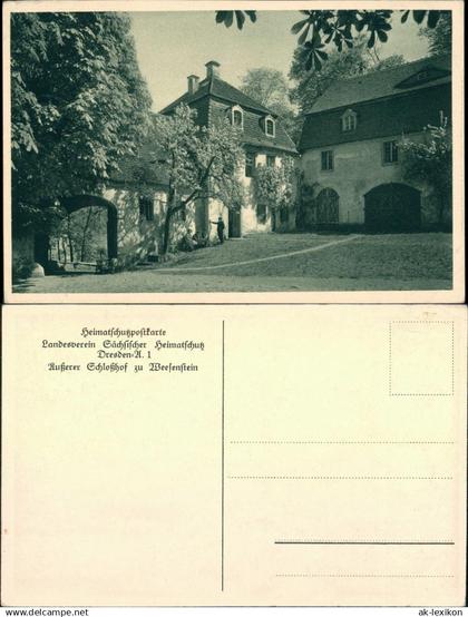 Weesenstein (Müglitz) Schloss Weesenstein - Äußerer Schloßhof 1928