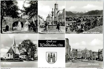 70632869 Weilheim Oberbayern Weilheim Oberbayern Marienplatz Marktbrunnen Zollto