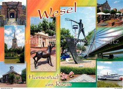 73227247 Wesel Rhein Hansestadt Rhein Ziehbruecke  Wesel Rhein