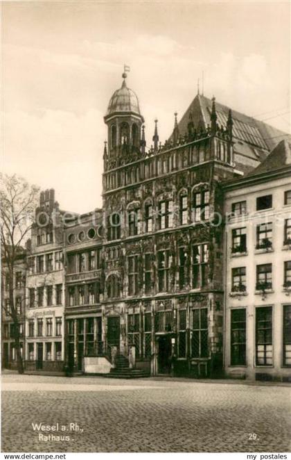 73692354 Wesel Rhein Rathaus Trinks Postkarte Wesel Rhein