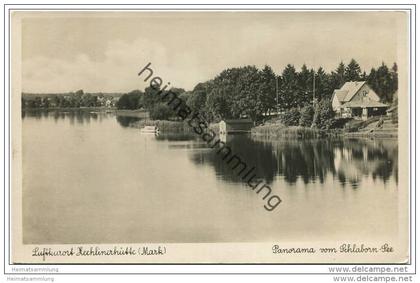 Zechlinerhütte - Panorama vom Schlaborn See - Foto-AK - Verlag Max O'Brien Berlin (E16658)