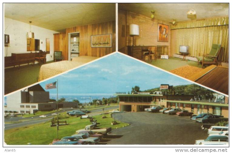 Duluth MN Minnesota, Buena Vista Motel Lodging, Restaurant, Interior Views Decor, c1960s/70s Vintage Postcard