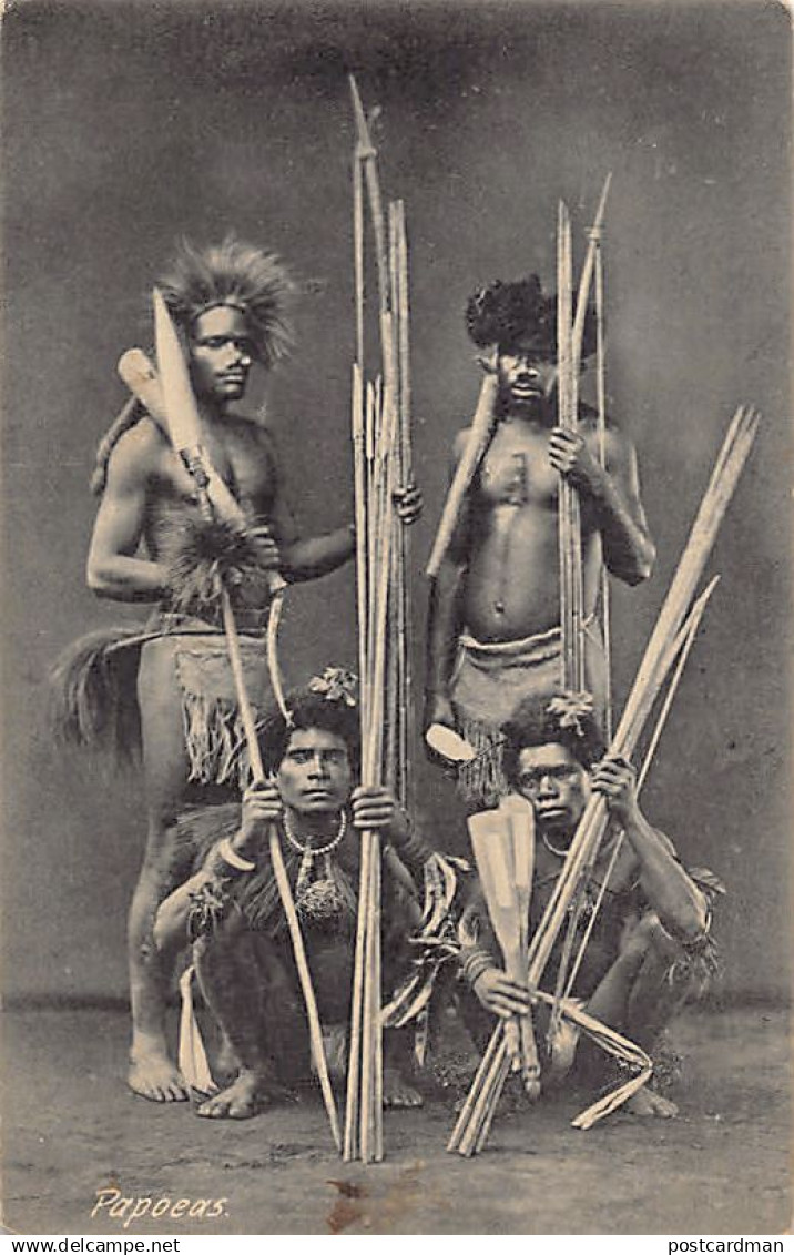 Dutch New Guinea - Papuan warriors - Publ. G. Kolff & Co.