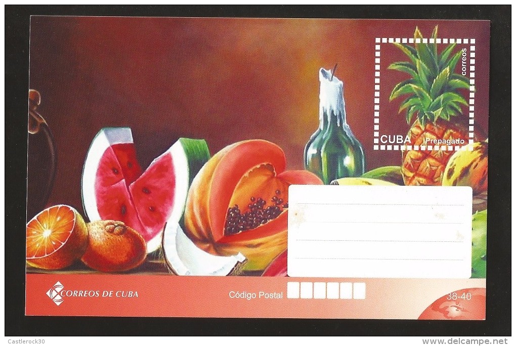 E)2015 CUBA, FRUITS, STILL LIFE, PAINTING, MAXICARD