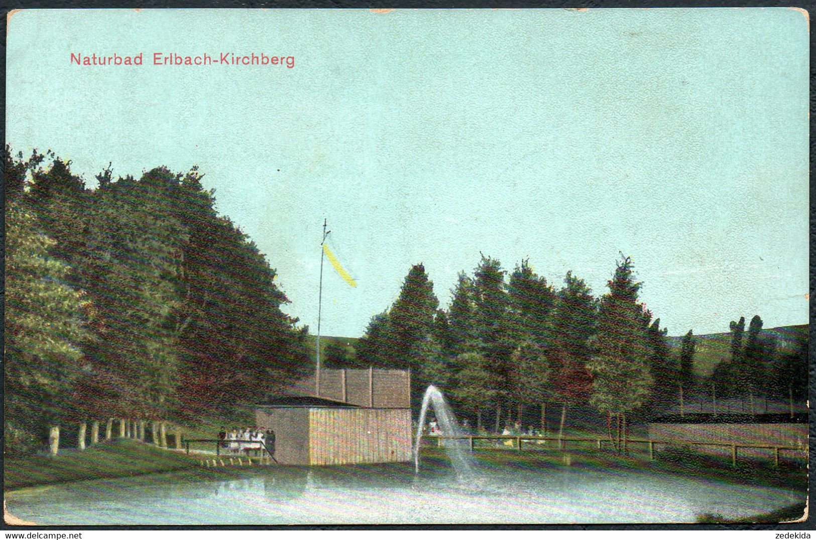 E1789 - Erlbach Kirchberg Naturbad Freibad - Verlag R. Glöss