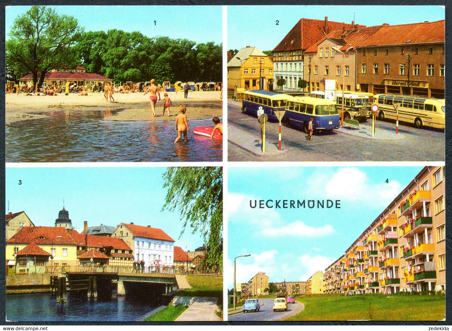 E3074 - TOP Ückermünde Busbahnhof Ikarus Omnibus - Bild und Heimat Reichenbach