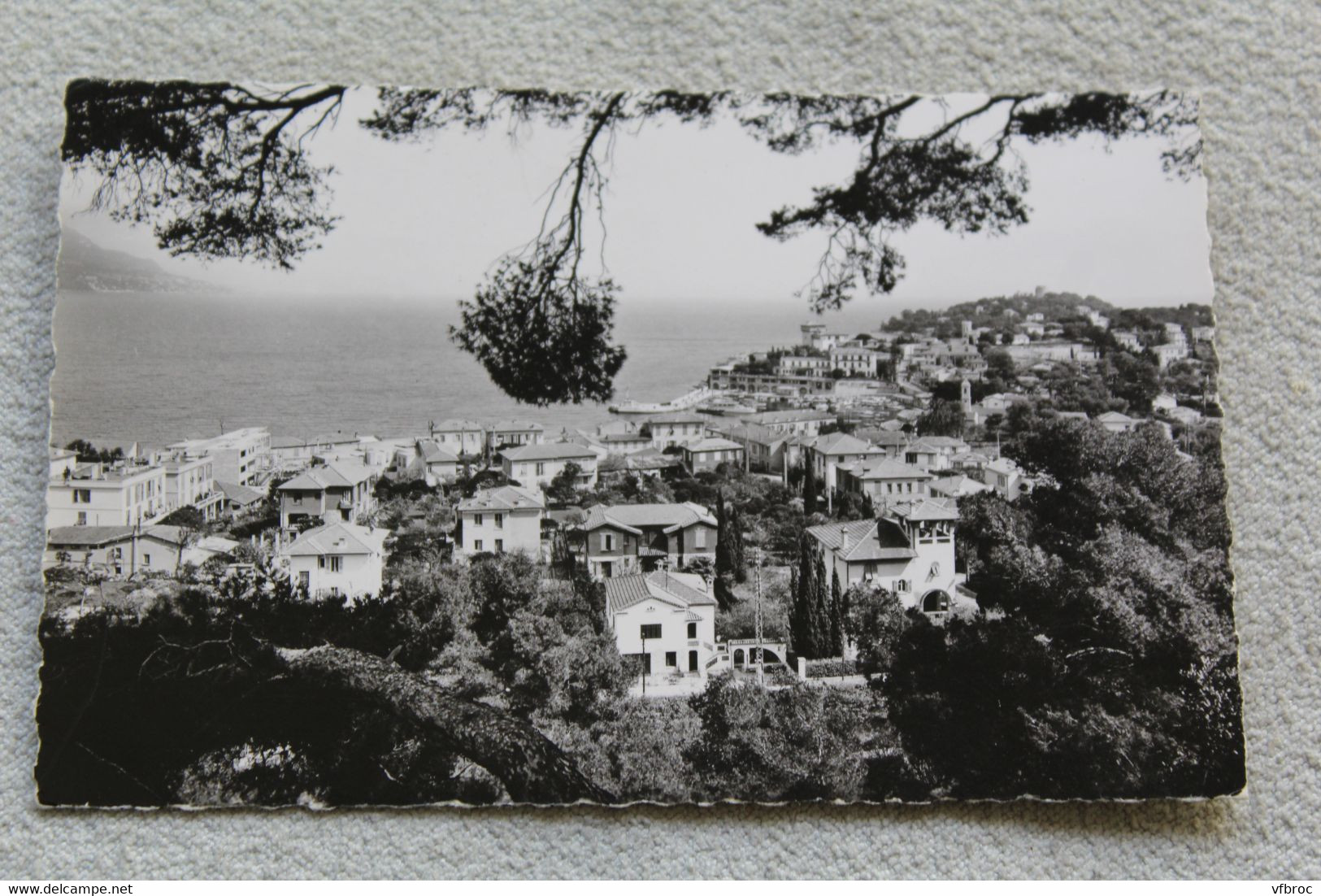 E666, Cpsm 1959, Saint Jean cap Ferrat, vue sur la ville et le port, Alpes maritimes 06