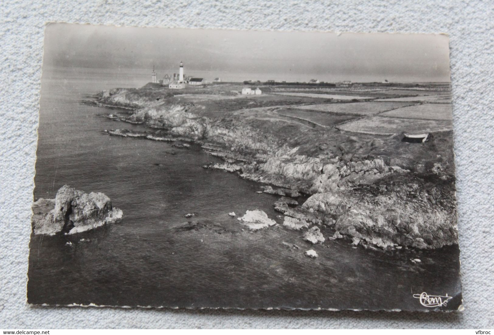 E860, Cpm 1954, Pointe saint Mathieu, vue aérienne de la pointe, Finistère 29