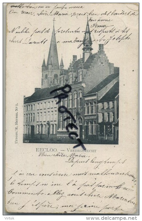 Eeklo - Eecloo : vredegerecht   ( geschreven  1901 met zegel )