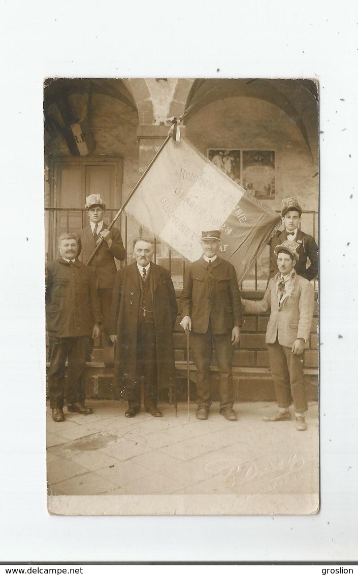 EFFIAT (PUY DE DOME) CARTE PHOTO CONSCRITS DE 1928 A AIGUEPERSE (PHOTO DUREY AIGUEPERSE)