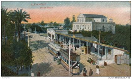 ( CPA EGYPTE )  ALEXANDRIE  /  Station Bacos  -