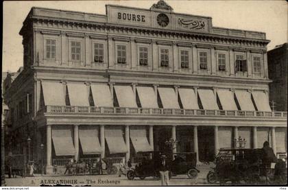 EGYPTE - ALEXANDRIE - la Bourse - oblitération de 1918