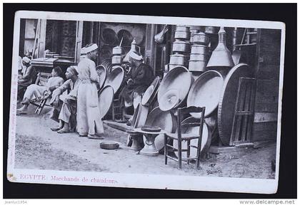 EGYPTE 1912 MARCHAND DE CHAUDRONS