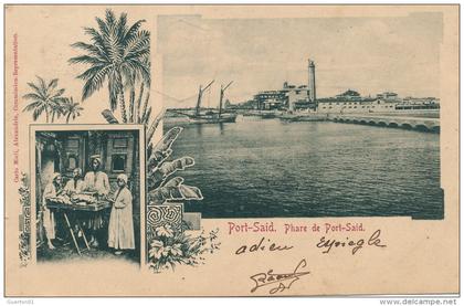 ( CPA EGYPTE )  PORT-SAÏD  /   Phare de Port-Saïd  -