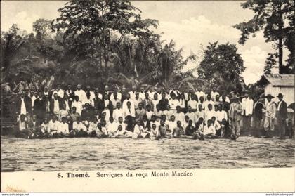 CPA São Tomé und Príncipe, Servicaes da roca Monte Macaco, Gruppenbild