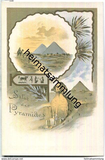 Sphinx - Salut des Pyramides - AK ohne Verlagsangabe ca. 1895