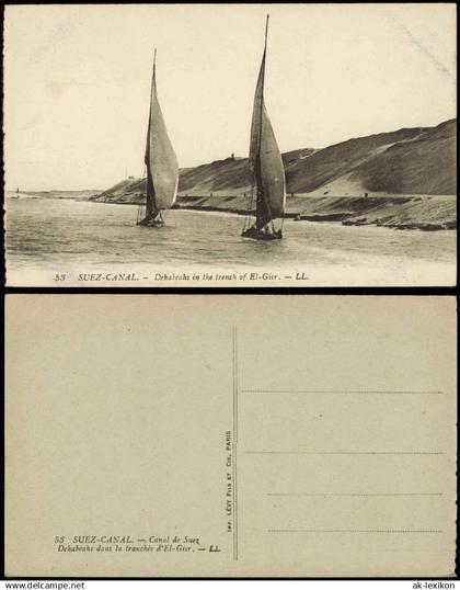 Suez السويس‎ as-Suways SUEZ-CANAL Dehabeahs in the trench of El-Gisr 1910