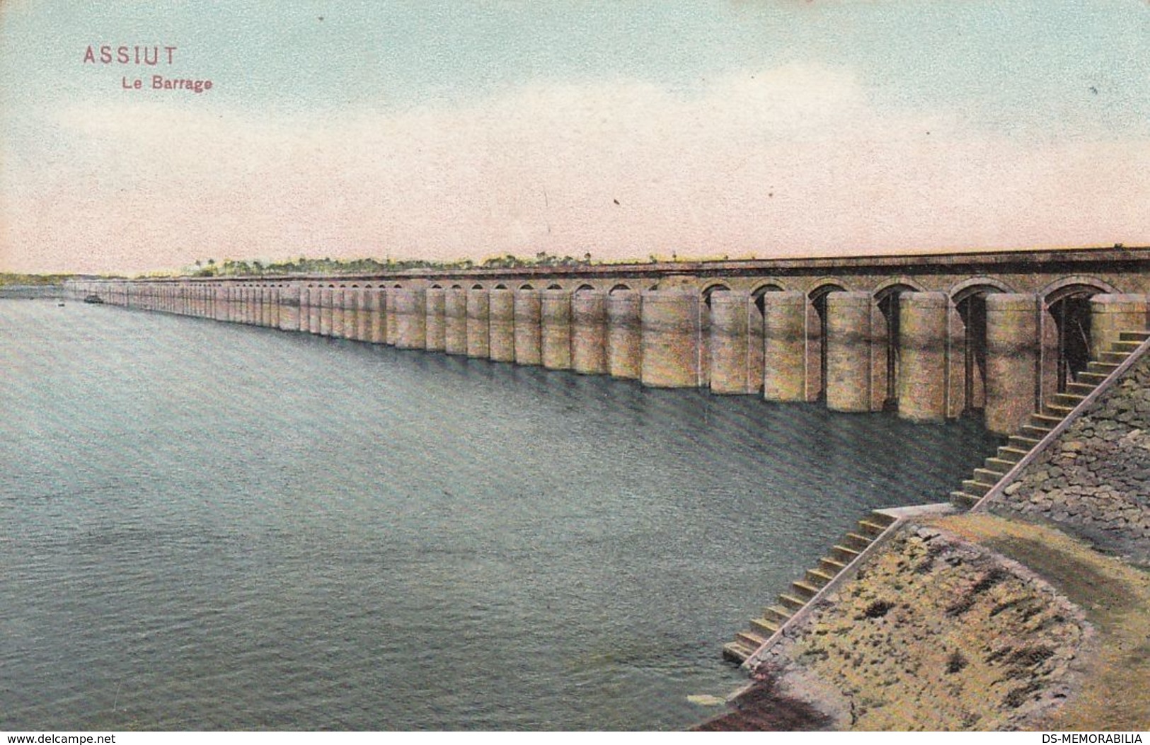 Egypt Assiut Asyut La Barrage Old Postcard