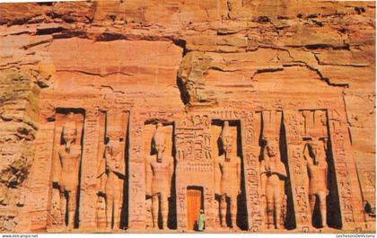 EGYPTE - Le Temple d'Hathor à Abou Simbel - animé - Carte Postale Ancienne