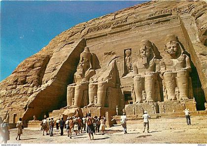 Egypte - Temples d'Abou Simbel - Abu Simbel - General view of the Temple Abu Simbel - Vue Générale - Carte Neuve - CPM -