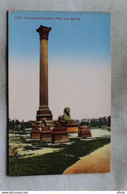 Alexandria Pompey's pillar and Sphinx, Egypte